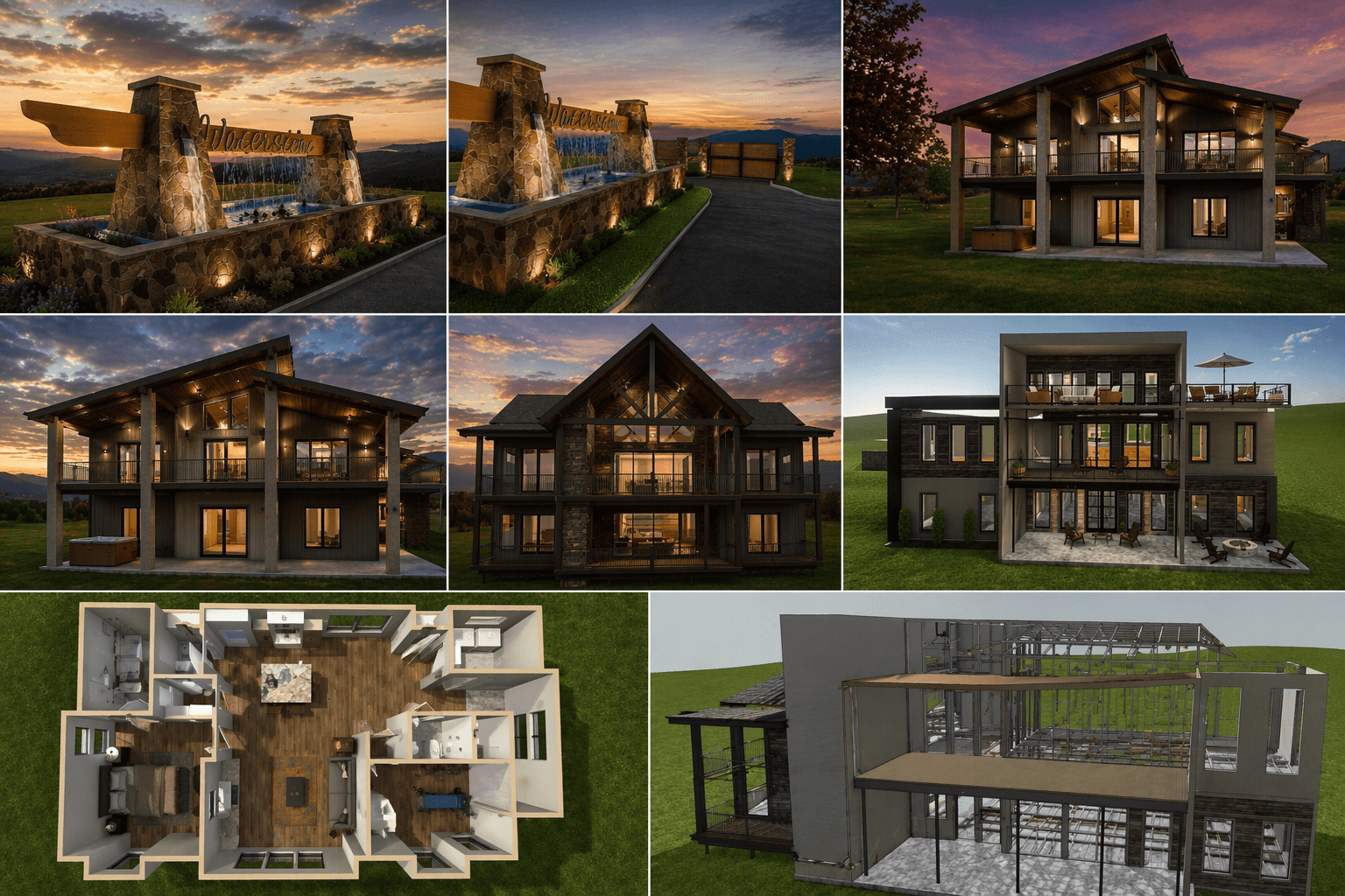 Collection of Stonegate mountain home designs